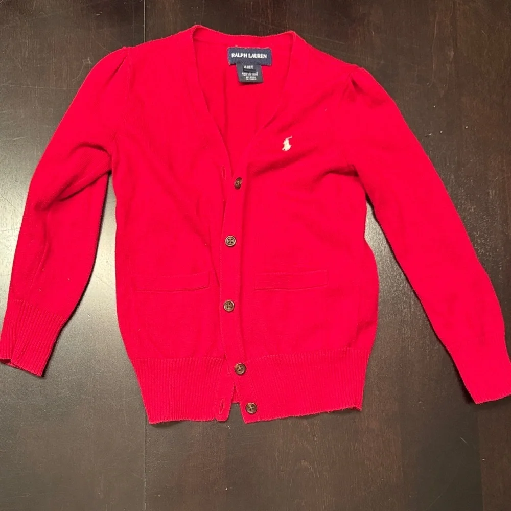 Ralph Lauren Red Kids Sweater